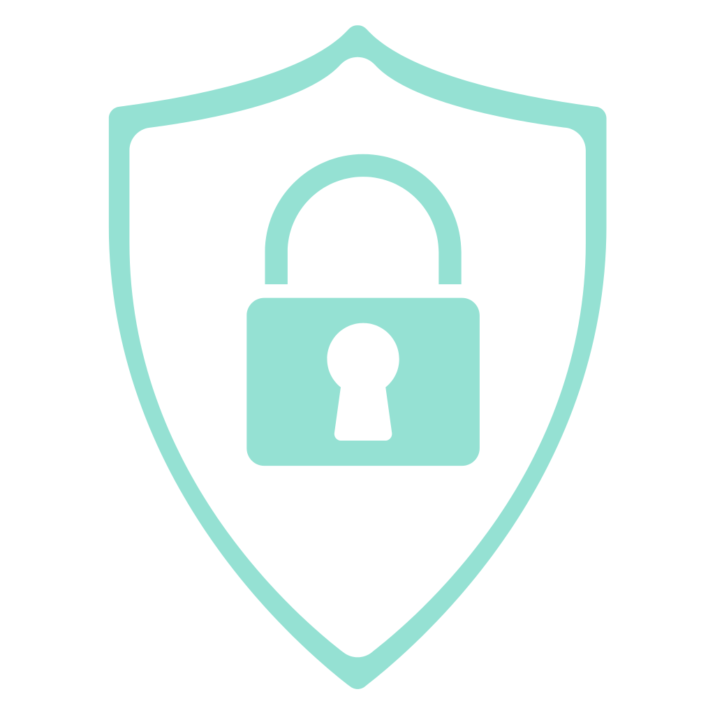 A shield icon with lock
