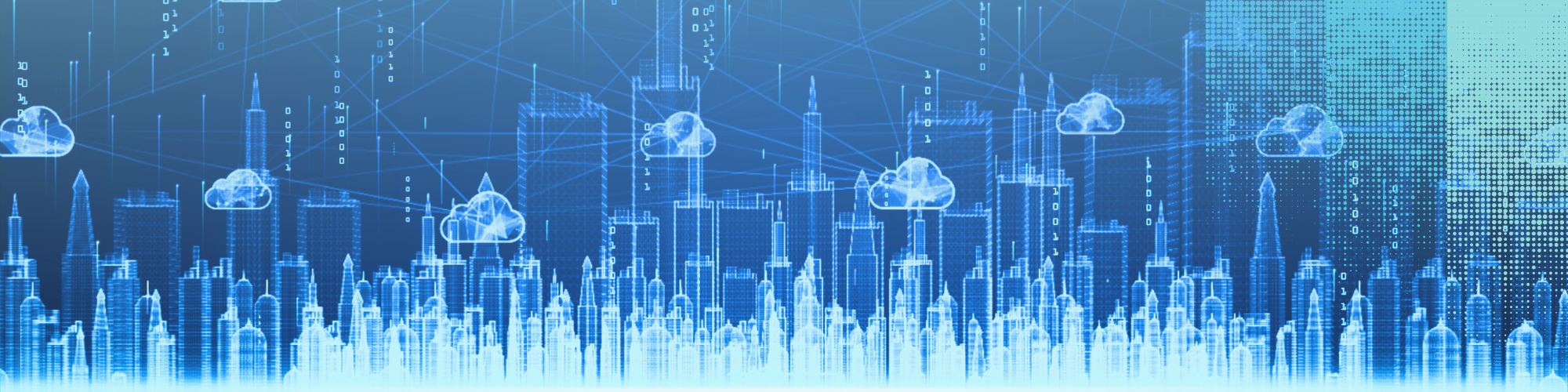 A city background wtih Cloud network