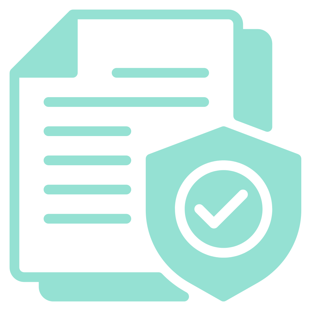 icon showing documents is protected and up to compliance standard