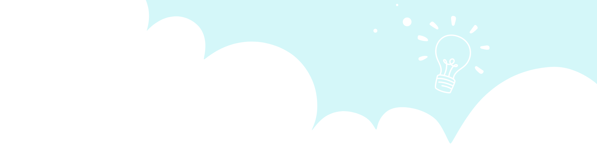 background with a lightbulb in the sky over the cloud